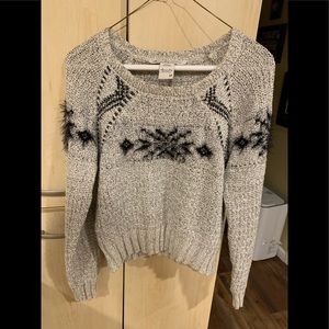 AMERICAN RAG short beige and black sweater
